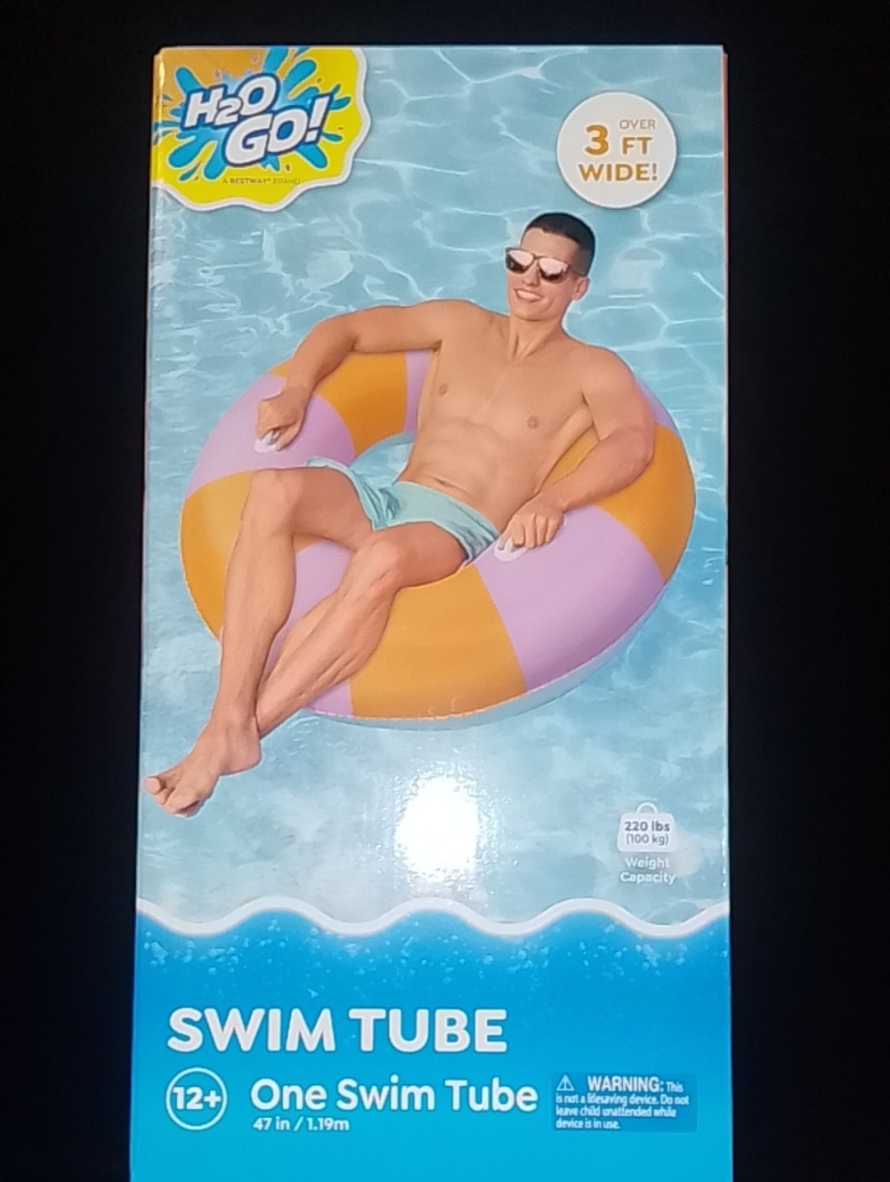 Men's Swim Tube - Yellow & Lavender